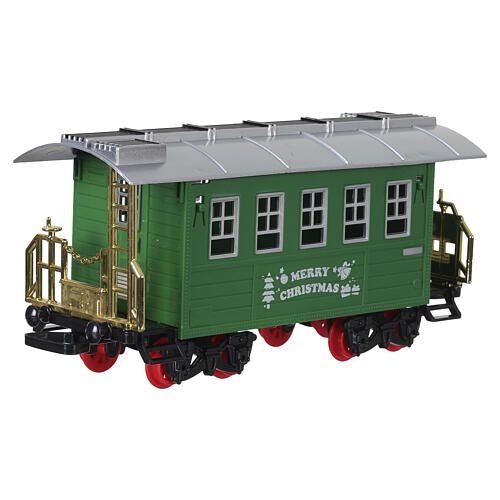 Tren navideño con locomotora y vagones decorados diámetro 195 cm 10