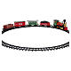 Tren navideño con locomotora y vagones decorados diámetro 195 cm s14