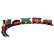 Christmas train with locomotive and decorated wagons, diameter 195 cm s12