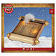 Gold illuminated Christmas book with flickering LED, Father Christmas' List, warm white, 10x10 in, indoor s5