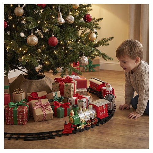 Trenino per albero Natale da interni 5 LED luce calda 80 cm 2