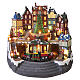 Pueblo navideño 40x40x30 cm ciudad con tren y árbol en movimiento LED multicolores y música s1