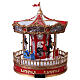 Christmas village carousel with horses, movement, music and multicolour LED lights, 11.8x9.1 in s5