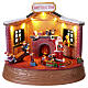 Villaggetto natalizio casa trenino movimento babbo Natale 20x25x20 cm s1