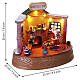 Villaggetto natalizio casa trenino movimento babbo Natale 20x25x20 cm s3