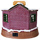 Villaggetto natalizio casa trenino movimento babbo Natale 20x25x20 cm s5