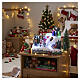 Villaggio natalizio 20x20x15 cm scivolo bambini movimento luci e musica s2
