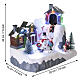 Villaggio natalizio 20x20x15 cm scivolo bambini movimento luci e musica s3