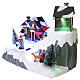 Villaggio natalizio 20x20x15 cm scivolo bambini movimento luci e musica s4