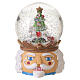 Music box with glass globe and nutcracker, 6.0x4.1 in s5