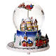 Villaggio natalizio animato con Babbo Natale slitta e trenino 15x15 cm s4