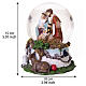 Natività con Sacra Famiglia in sfera di vetro musicale 15x10 cm s3