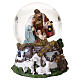 Natività con Sacra Famiglia in sfera di vetro musicale 15x10 cm s5