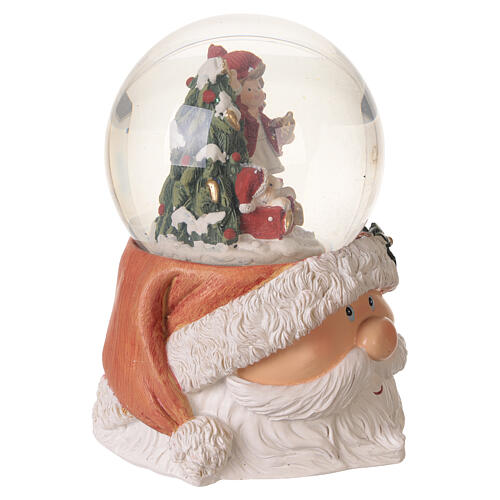 Sfera di Natale luminosa con Babbo Natale 15x10 cm 5