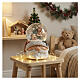 Sfera di Natale luminosa con Babbo Natale 15x10 cm s2