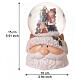 Sfera di Natale luminosa con Babbo Natale 15x10 cm s3