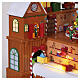 Villaggio animato fabbrica giocattoli Babbo Natale 8 movimenti luci e musica 40x35x30 cm s4