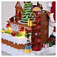 Villaggio animato fabbrica giocattoli Babbo Natale 8 movimenti luci e musica 40x35x30 cm s7
