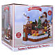 Villaggio animato fabbrica giocattoli Babbo Natale 8 movimenti luci e musica 40x35x30 cm s10