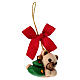 Addobbo THUN natalizio Teddy con albero di Natale in ceramica piccolo s3