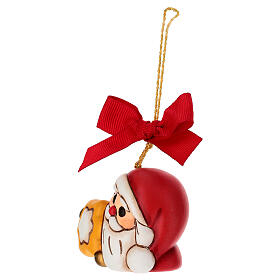 Adorno THUN navideño Papá Noel con estrella de cerámica pequeño