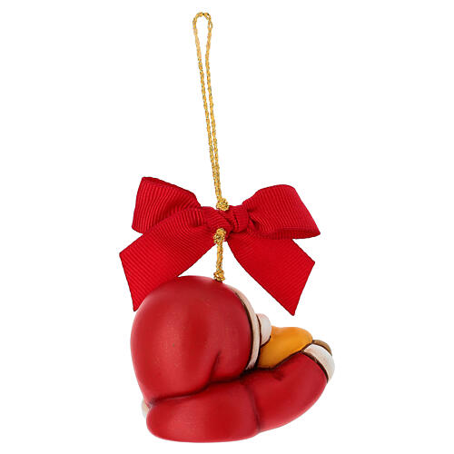 Adorno THUN navideño Papá Noel con estrella de cerámica pequeño 5