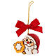 Addobbo THUN natalizio Babbo Natale con stella in ceramica piccolo  s1