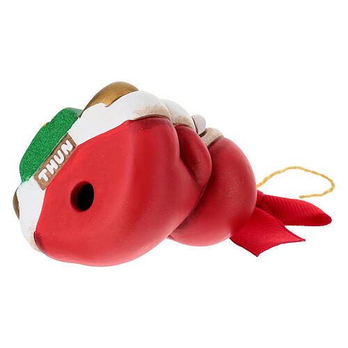 THUN Weihnachtsanhänger – Kleiner Weihnachtsmann mit Geschenk aus Keramik 6