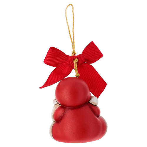 THUN Christmas ornament Santa Claus with small ceramic gift 5