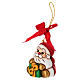 Addobbo THUN natalizio Babbo Natale con regalo in ceramica piccolo s2