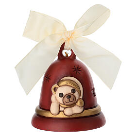 Campanella THUN Limited Edition 2023 rossa con Teddy in ceramica