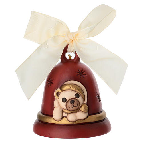 Campanella THUN Limited Edition 2023 rossa con Teddy in ceramica 1