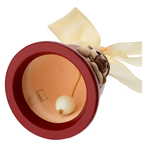 Campanella THUN Limited Edition 2023 rossa con Teddy in ceramica 5
