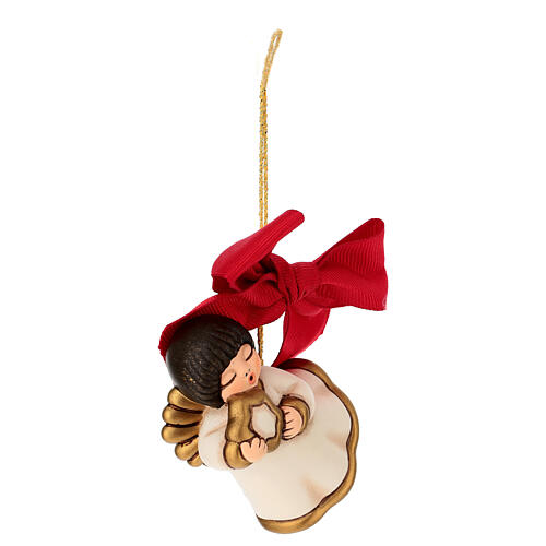Adorno THUN navideño ángel con estrella de cerámica grande 3
