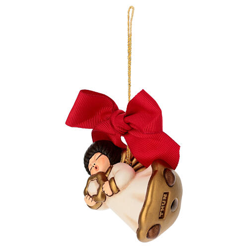 Adorno THUN navideño ángel con estrella de cerámica grande 3