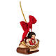 THUN Christmas Angel Ornament with Sled in Ceramic s3