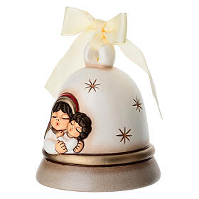 White THUN Special Edition bell with Mary and Baby Jesus in ceramic
