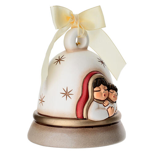Campanella THUN Special Edition 2023 bianca con Maria e Gesù Bambino in ceramica 3