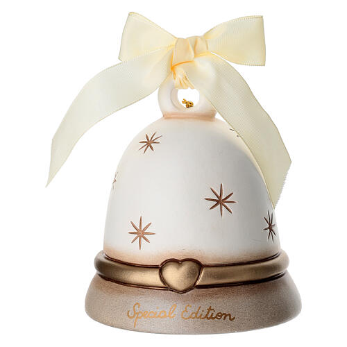 Campanella THUN Special Edition 2023 bianca con Maria e Gesù Bambino in ceramica 4