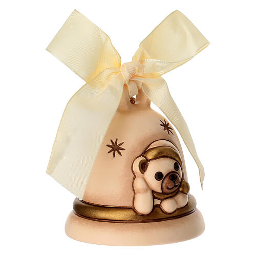 THUN Limited Edition Cremefarbene Glocke mit Teddy aus Keramik 3