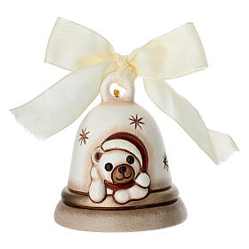 Campanella THUN limited edition 2023 bianca con teddy in ceramica