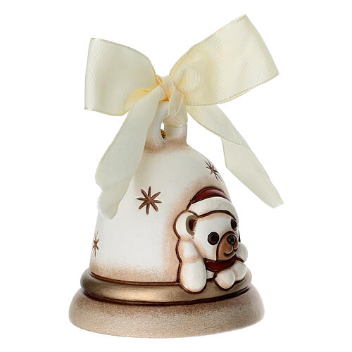 Campanella THUN limited edition 2023 bianca con teddy in ceramica 3