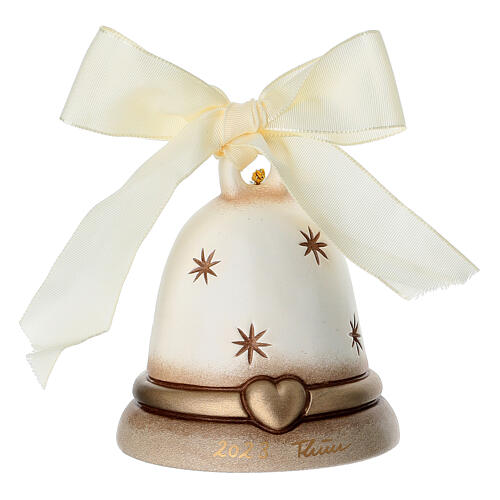 Campanella THUN limited edition 2023 bianca con teddy in ceramica 4