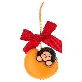 THUN Christmas Ornament, Small Angel on Moon