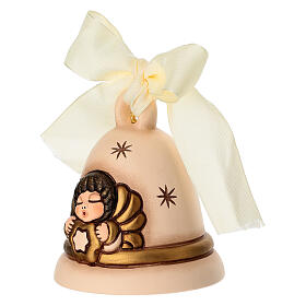 Campanella THUN Limited Edition 2024 con angelo in ceramica champagne
