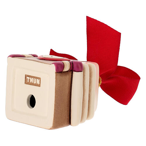 Enfeite natalino THUN casinha em cerâmica grande tamanho 5