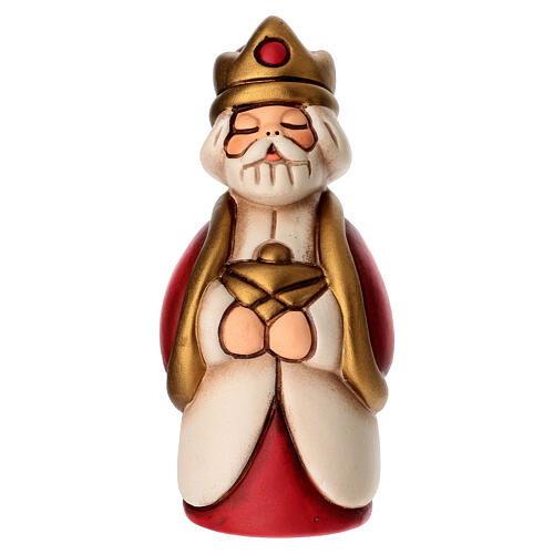 Re Magio Gaspare con mirra THUN linea Presepe Classico rosso 1