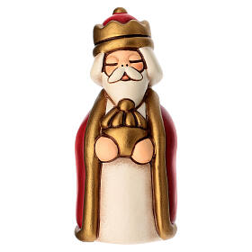 Re Magio Baldassarre con incenso THUN linea Presepe Classico rosso