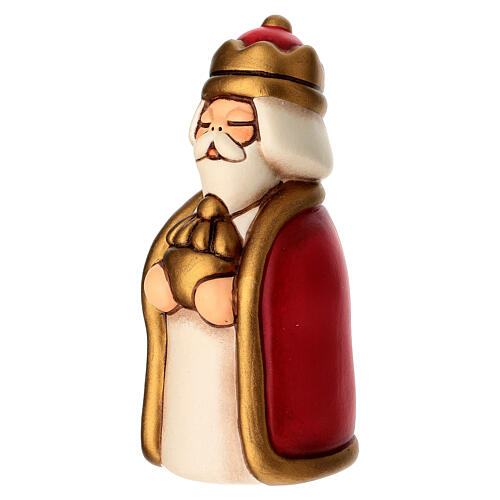 Re Magio Baldassarre con incenso THUN linea Presepe Classico rosso 2