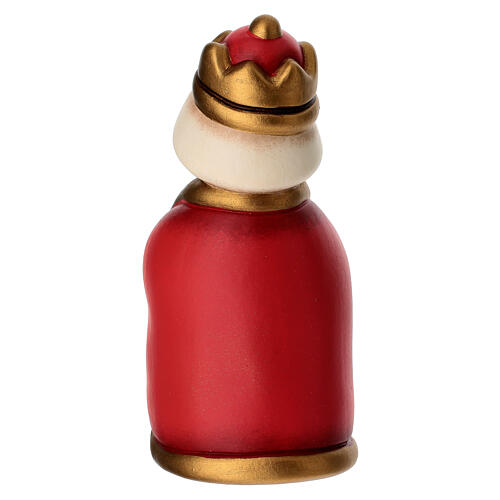 Re Magio Baldassarre con incenso THUN linea Presepe Classico rosso 4